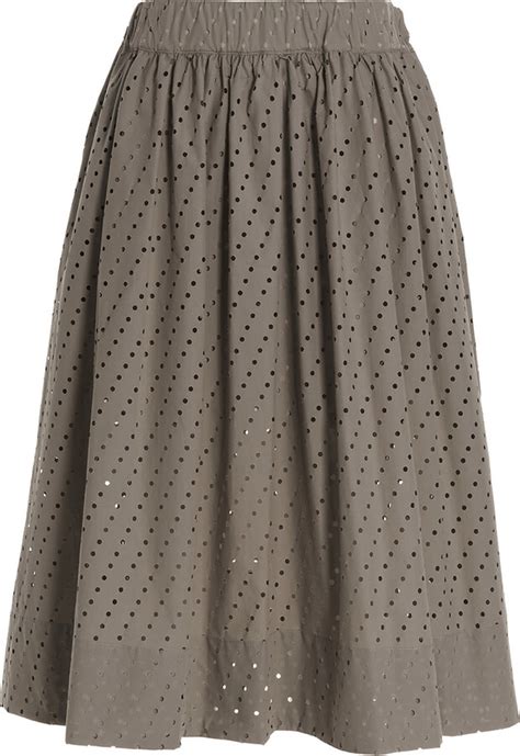 Nude Openwork Midi Skirt ShopStyle