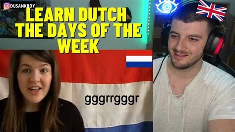 British Reacts To Learn Dutch The Days Of The Week YouTube