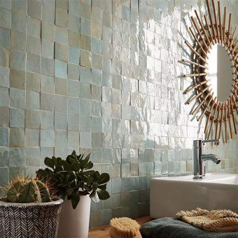 Moroccan Ice Blue Zellige Tile Otto Tiles Design