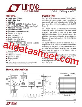 LTC2208IUP Datasheet PDF Linear Technology