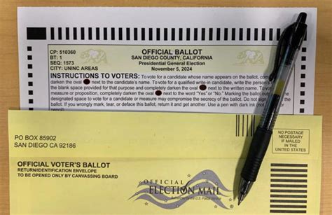 Ballots On Way To Registered San Diego County Voters For Nov 5