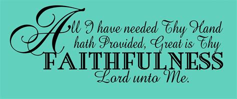 Vinyl Wall Art Great Is Thy Faithfulness X God