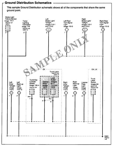 Ground Distribution Schematics — 2004 Honda Truck Odyssey V6 35l