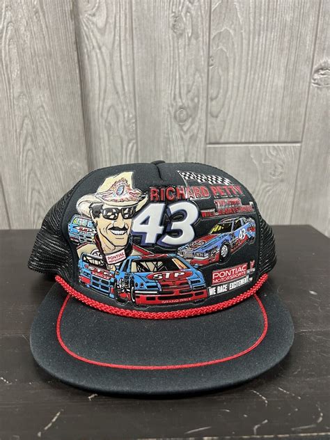 Vintage Richard Petty Snapback Trucker Rope Hat Kandi Gem