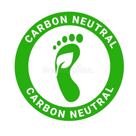 Carbon Footprint Carbon Neutral Icon Stamp Reduce Carbon Emissions