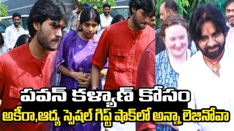 పవన్ కళ్యాణ్ కి స్పెషల్ గిఫ్ట్ ఇచ్చిన అకిరాఆధ్య షాక్ లో అన్నా లెజీనోవా