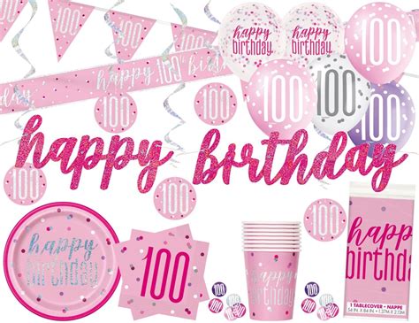 Pink 100th Birthday Decorations 100th Birthday Balloons | Etsy