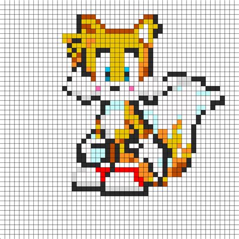 Tails Perler Bead Pattern Bead Sprites Characters Fuse Bead Patterns