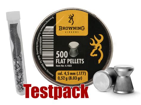 Testpack Flachkopf Diabolos Browning Flat Pellets Kaliber 4 5