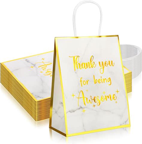 Amazon Jetec Pcs Marble Gift Paper Bags For Employee Coworker