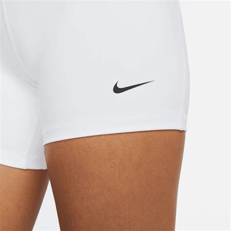 Nike Pro 365 Womens 5 Inch White Shorts Puffer Reds