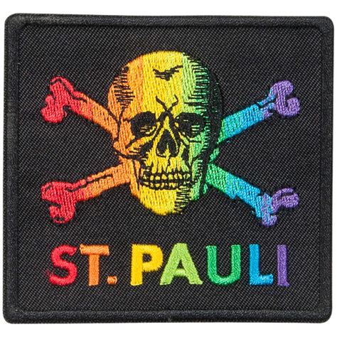 FC St Pauli Aufnäher Totenkopf Regenbogen ROCKnSHOP