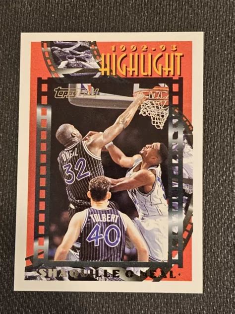 Topps Gold Shaquille O Neal Orlando Magic Hof Eur