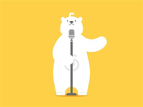 Polar bear&Singer by _Fridge_ on Dribbble