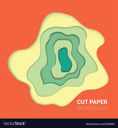 Multi Layers Color Texture D Papercut Layers In Vector Image