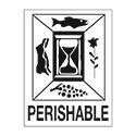 X Perishable Labels White With Black Print Roll Bgr