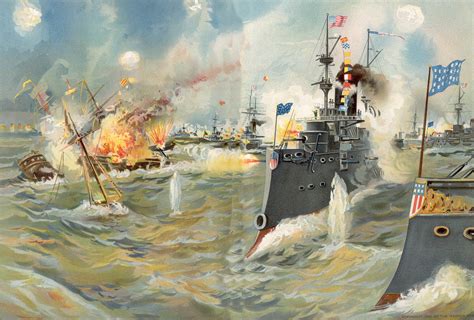 Spanish American War Naval Battles Map