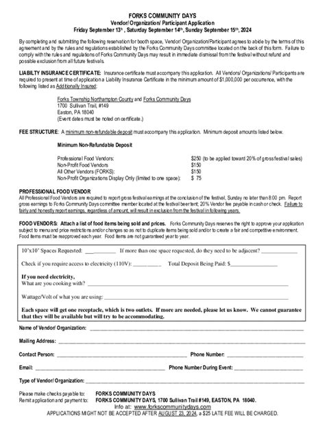 Fillable Online Form Center2024 Derby Days Booth Application Fax Email