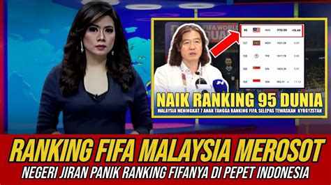 ANJLOK DAN MEROSOT RANKING FIFA MALAYSIA DI SALIP TIMNAS INDONESIA