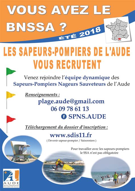 Vous Avez Le Bnssa Le Sdis De L Aude Recrute Sdis