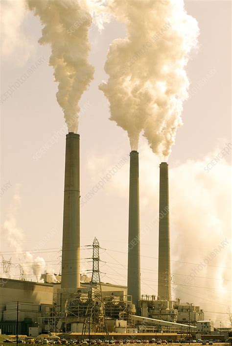 Emissions From Coal Fired Power Plant Stock Image T