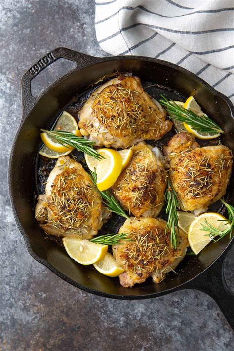 Lemon Rosemary Chicken Thighs The Blond Cook