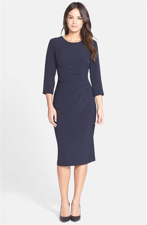 Maggy London Gathered Crepe Sheath Dress Nordstrom