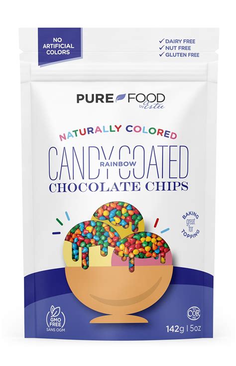 Rainbow Candy Coated Mini Chocolate Chips 5 Oz