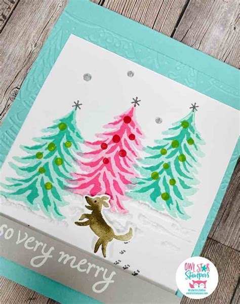 Making Three Of The Cutest Christmas Cards With The Trees For Sale