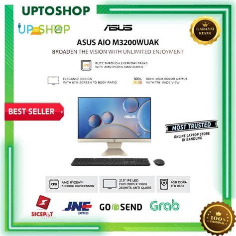 Jual Asus AIO M3200WUAK BA341T AMD Ryzen 3 5300U 4GB 1TB HDD Windows