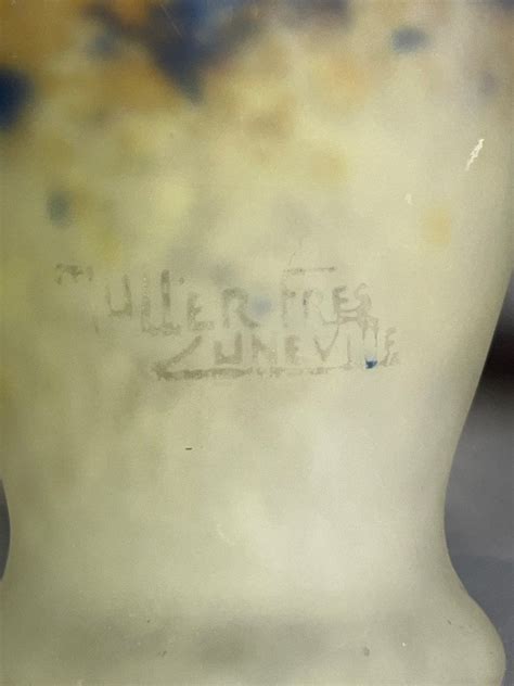 Proantic Muller Freres Luneville Vase En P Te De Verre Sign