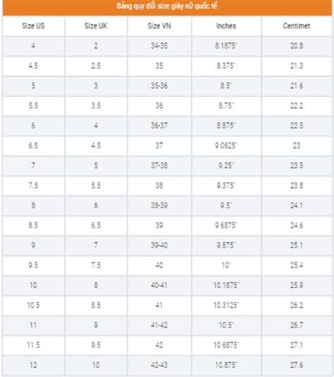 Bảng Quy đổi Size Giày Uk Cách đo Size Giày Uk Chuẩn Xác