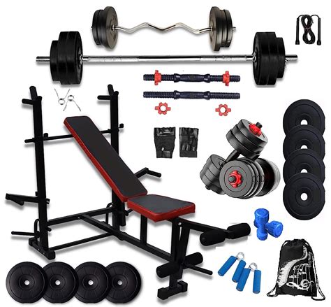 Bodyfit Fitness Gym Set For Home With Heavy Duty 8in1 Gym Bench Press