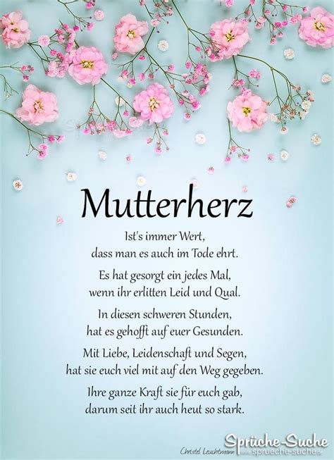 Gedicht zum Muttertag Mutterherz Sprüche Suche Muttertag gedicht