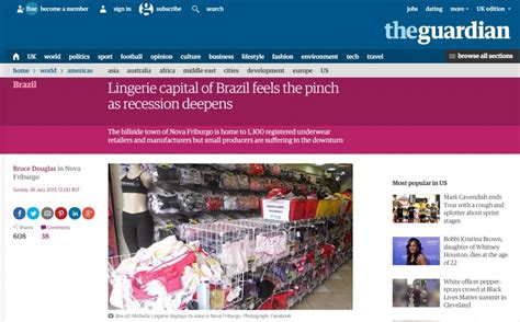 Deu no Guardian Recessão brasileira cria aperto na capital da lingerie UOL Notícias