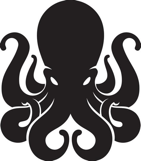 Silhouette Of An Octopus On Light Background Vector Art At Vecteezy