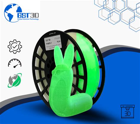 3D Printer Filament Firefly Glow In The Dark 1KG GST3D 3D Printer