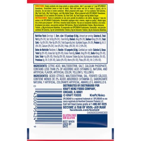 Kool Aid Unsweetened Mango Powdered Soft Drink Mix Packet 0 14 Oz