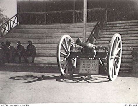 South Africa C 1901 A 75mm Krupp German Field Gun With A Notice