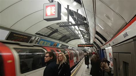 Central Line At Bank On The London Underground Tube Stock Youtube