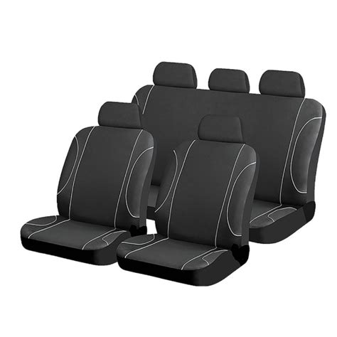 Auto Gear - 9 Piece Jazz Seat Cover Set - Black/Grey | Shop Today. Get ...