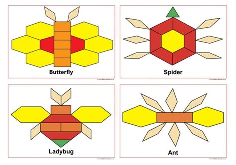 Insect Pattern Blocks Mats Aussie Childcare Network