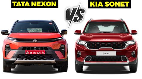 TATA Nexon Facelift Vs Kia Sonet Facelift Solid Comparision Auto