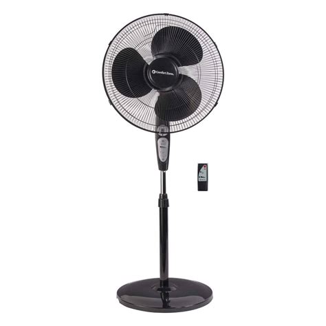 Comfort Zone In Adjustable Height Speed Oscillating Pedestal Fan