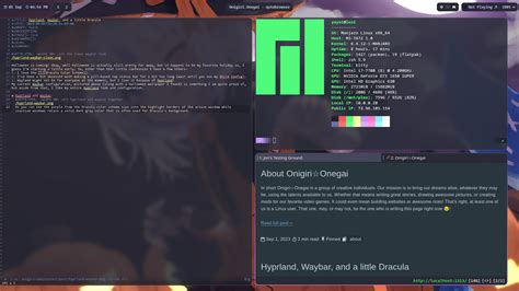 Hyprland Waybar And A Little Dracula Onigirionegai