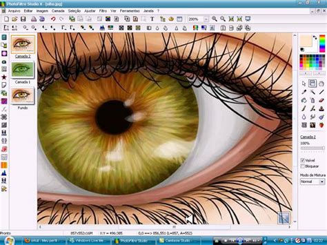 Photofiltre Studio Cor Do Olho YouTube