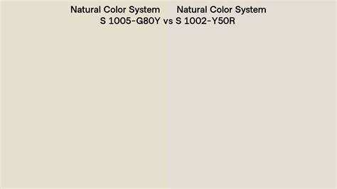 Natural Color System S 1005 G80y Vs S 1002 Y50r Side By Side Comparison