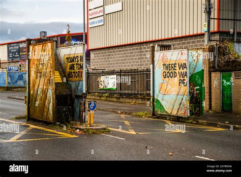 Political murals in Belfast, Northern Ireland, United Kingdom Stock ...