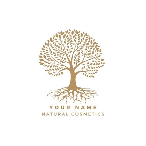 Premium Vector Illustrated Tender Circle Tree Cosmetics Animated Logo