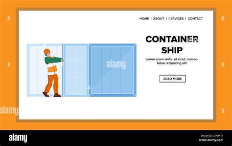 Container Ship Vector Stock Vector Image Art Alamy